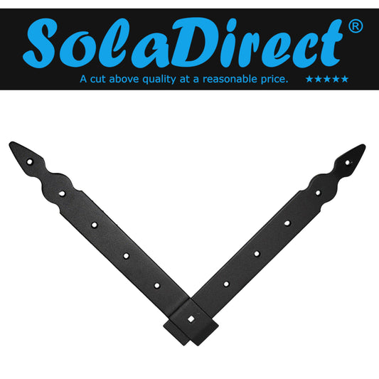 Pack of 1 x Flat Corner L Shape Plate, 300 x 300 mm Black Flat Right Angle Bracket, Powder Coated Steel Repair Brace Support