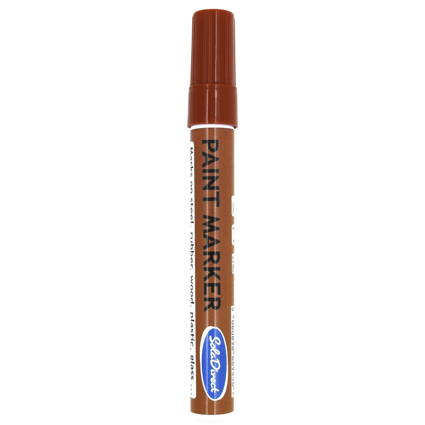 Oil-based Paint Marker Pen Permanent for Tyres Rubber Stone Leather Fabric Plastic Glass (Brown)