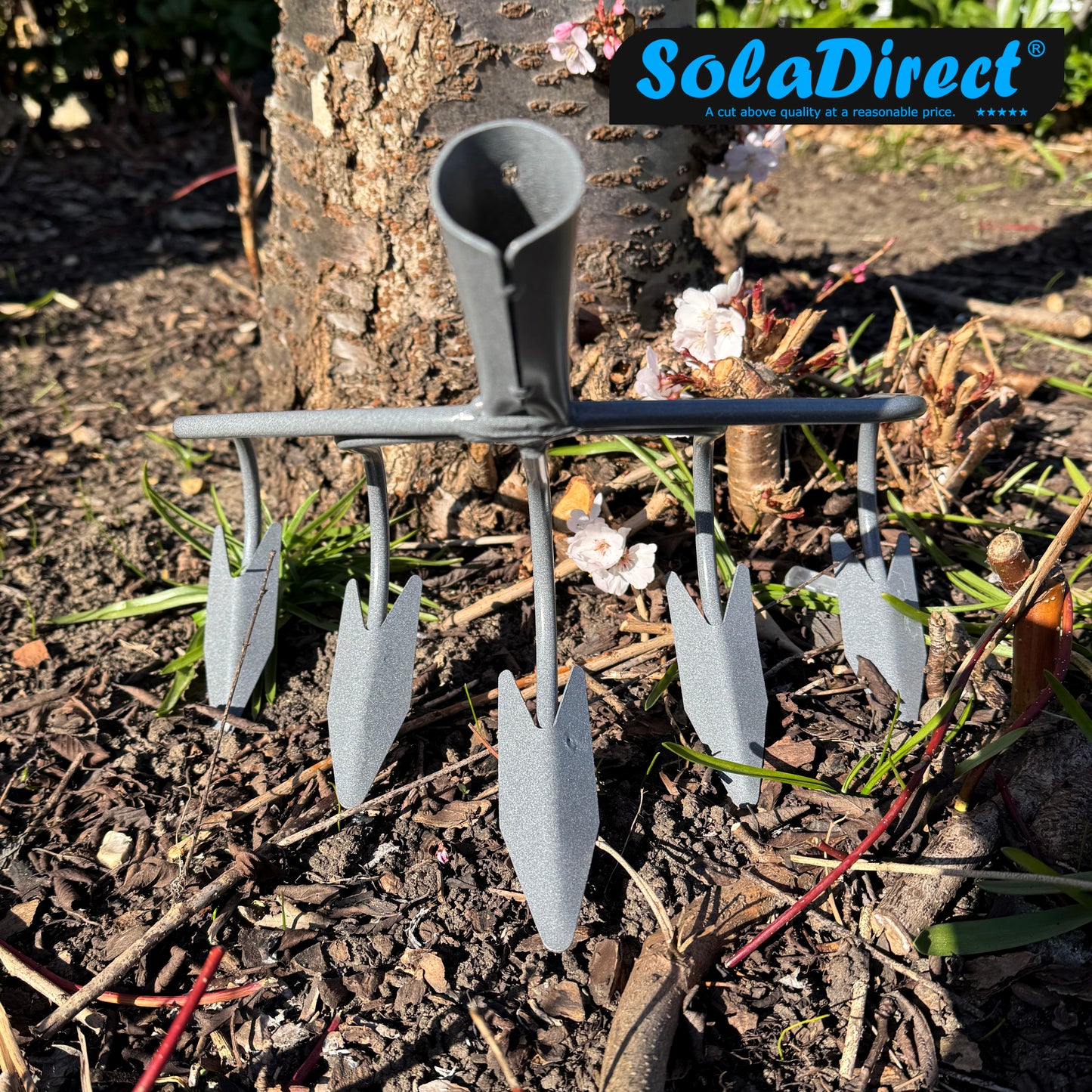 Cultivator, 5 Prong Hand Soil Scarifier Cultivator Head, Digging Hoe, Gardening and Farming Tool