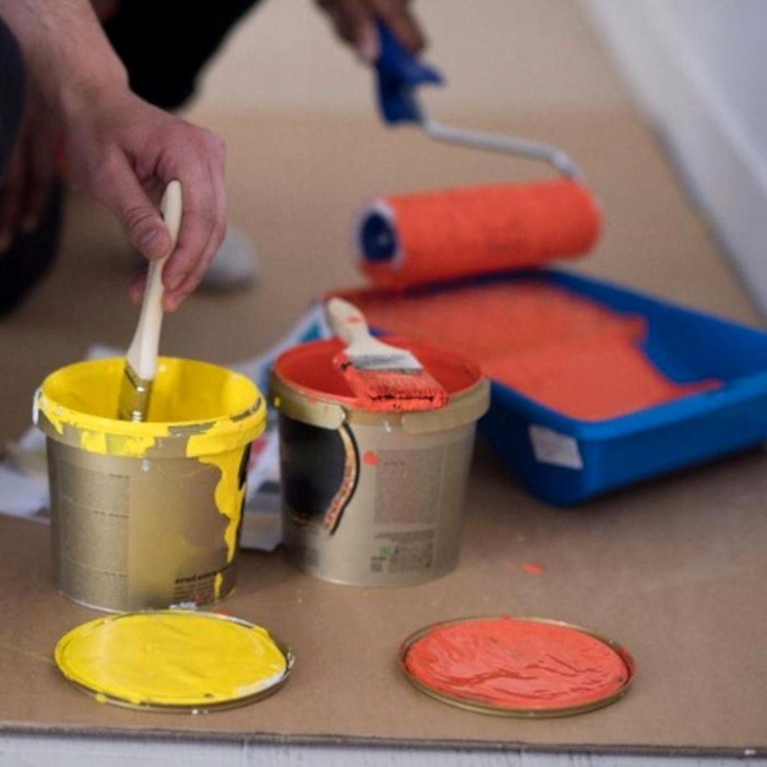 Set of 8 pcs Paint Brushes for a Smooth Finish Painting with Emulsion, Gloss, Satin Paints on Walls, Ceilings, Wood, Metale