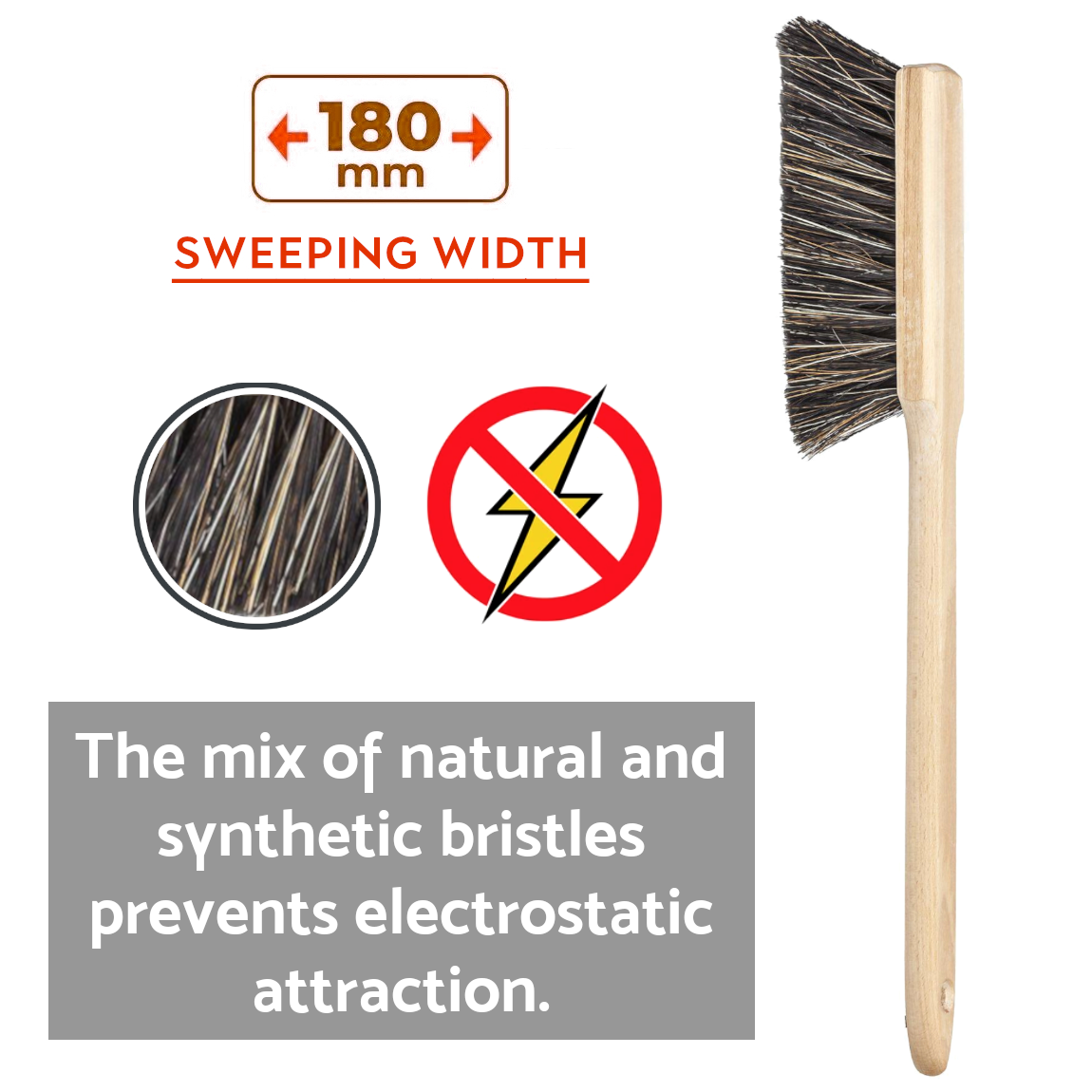 Universal Long Handled Brush & Dustpan Set - Heavy Duty, Rust Resistant