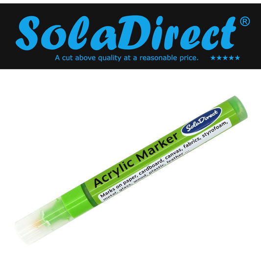 Acrylic Paint Marker Pen Permanent for Stone Leather Fabric Plastic (Metallic Light Green)