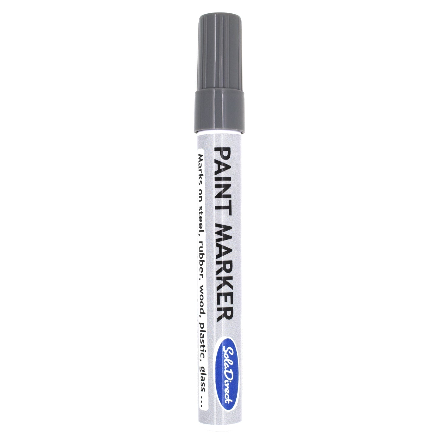 Oil-based Paint Marker Pen Permanent for Tyres Rubber Stone Leather Fabric Plastic Glass (Grey)