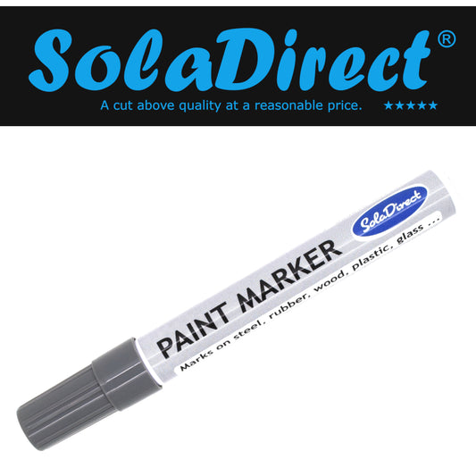 Oil-based Paint Marker Pen Permanent for Tyres Rubber Stone Leather Fabric Plastic Glass (Grey)