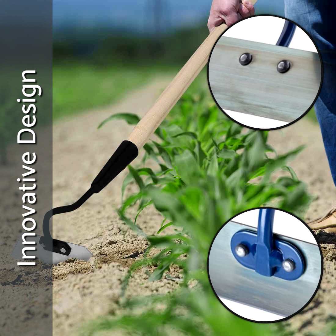 10 cm Solid Steel Swan Neck Hoe Head Garden Tool