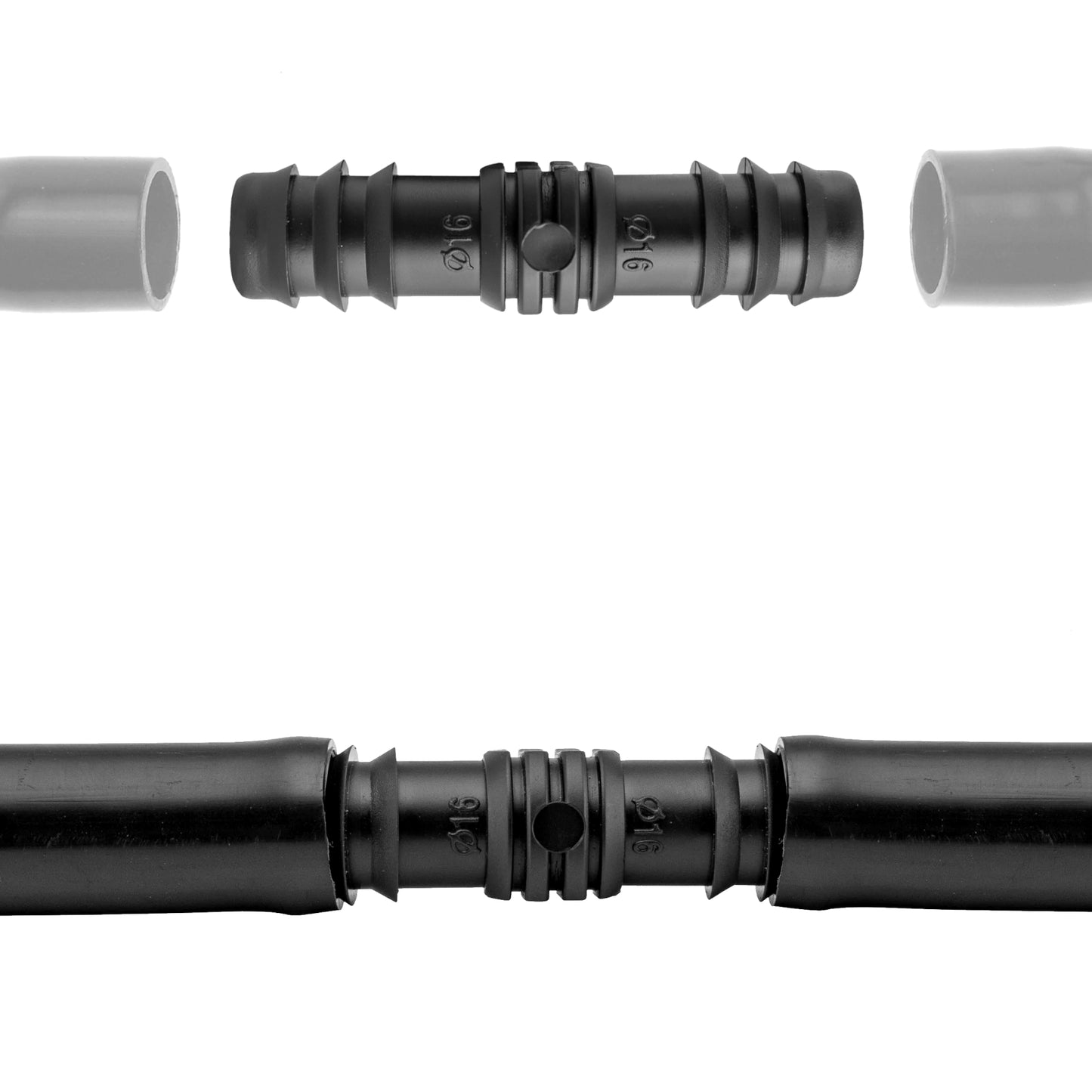 Irrigation Pipe Connectors Kit - Mixed Barb Fittings for 1/2" Hose Pipe - Elbows, Tees, Plugs, Joiners - Drip Irrigation Fittings