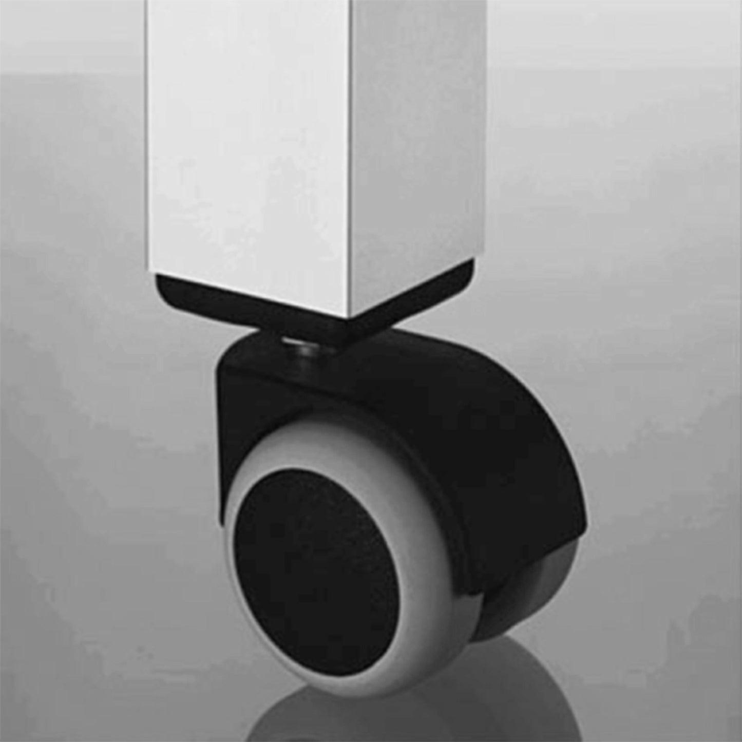 Pack of 5 x Rubber Swivel Furniture Castors Wheels - 50 mm Universal Casters Wheels - Non-Marking, Silent