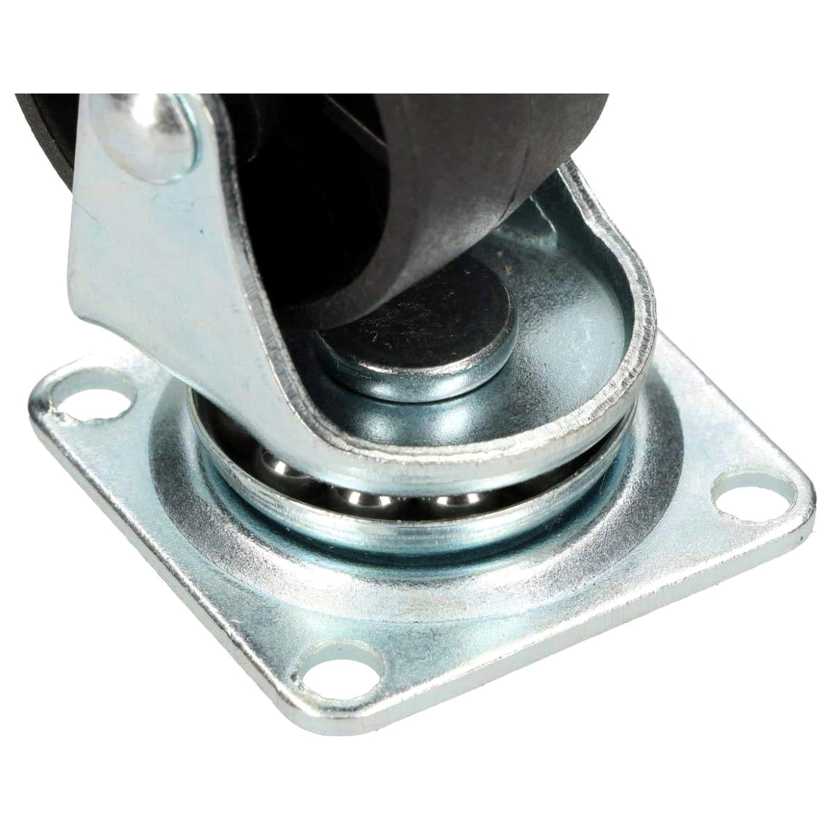Pack of 4 x Heavy-Duty Furniture Caster Wheel 40 mm - PVC, Ball Bearings, Smooth Rolling, Swivel Plate, No-Scratch