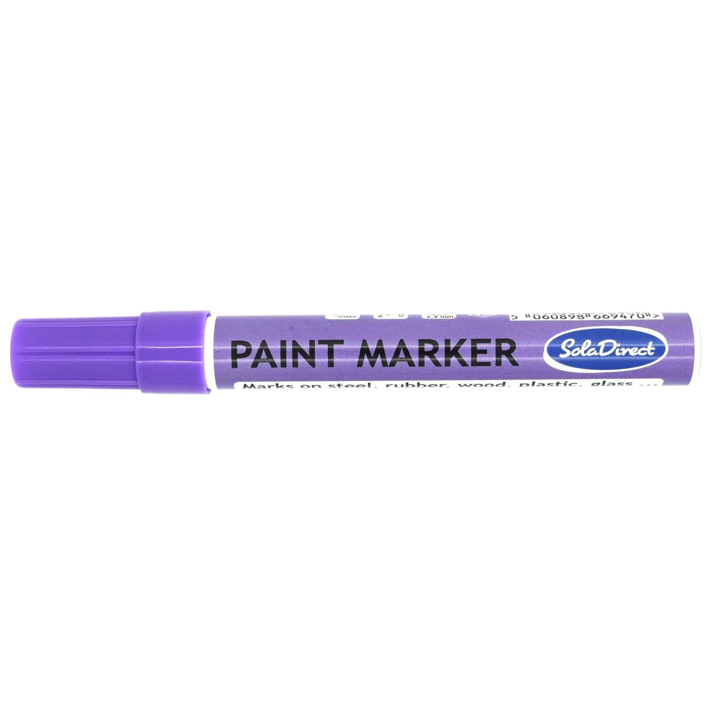 Oil-based Paint Marker Pen Permanent for Tyres Rubber Stone Leather Fabric Plastic Glass (Purple)