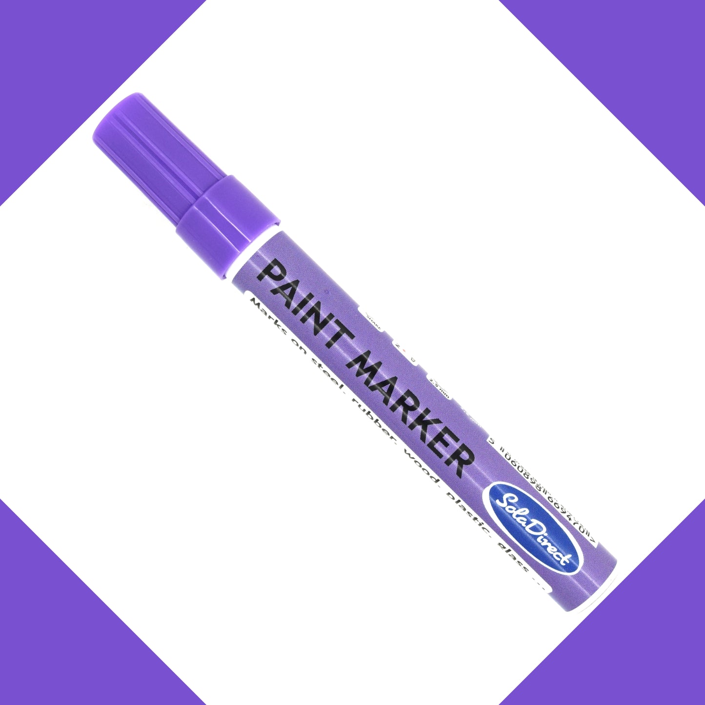 Oil-based Paint Marker Pen Permanent for Tyres Rubber Stone Leather Fabric Plastic Glass (Purple)