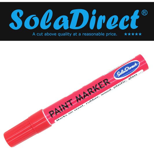 Oil-based Paint Marker Pen Permanent for Tyres Rubber Stone Leather Fabric Plastic Glass (Red)