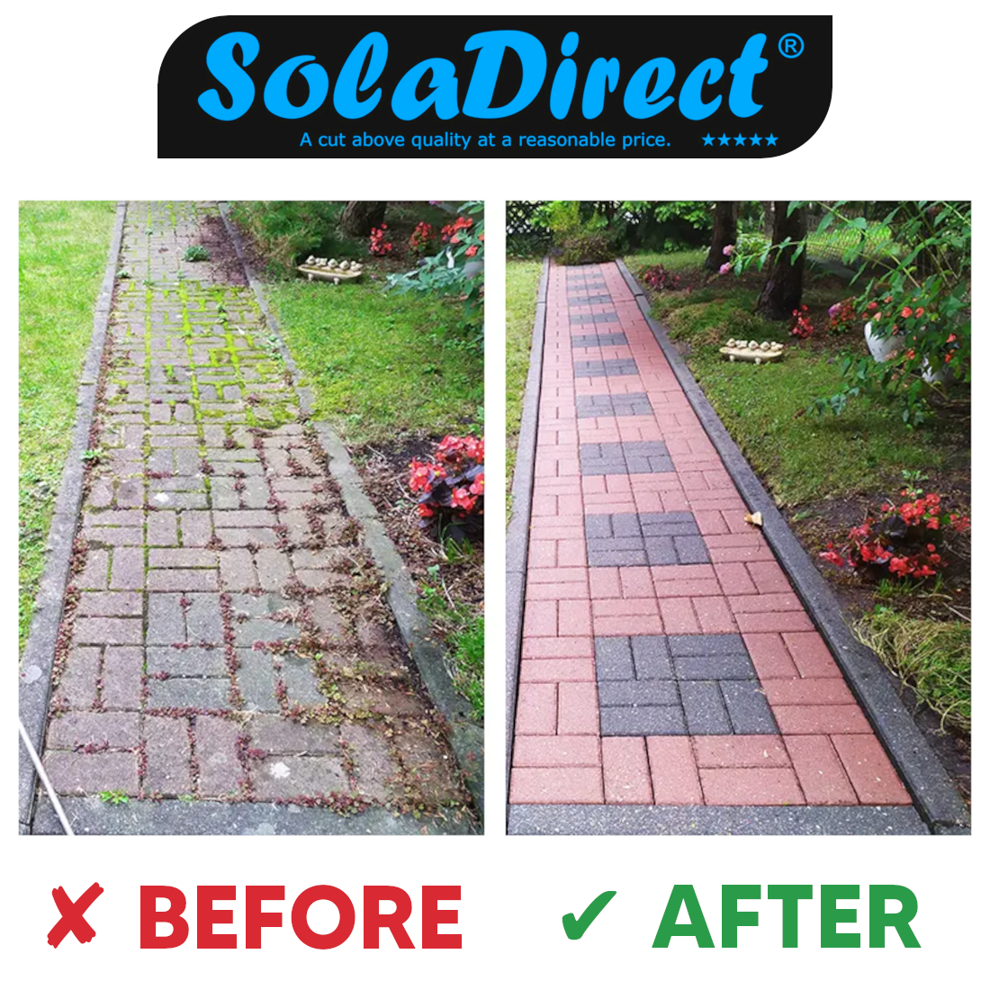 Heavy Duty Wire Broom Deck Scrub Brush with Handle, Garden Broom with Metal Wire Bristles - 30 cm / 12" Stiff Outdoor Brush