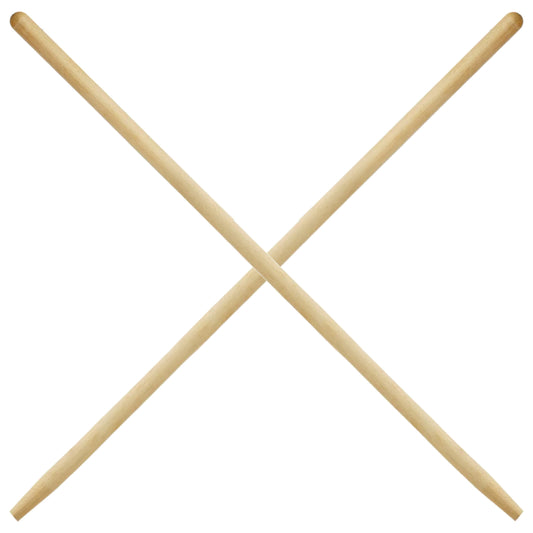 2 x Hardwood Rake Handle Replacement 120 cm / 47" Long Wooden Shaft for Hoe, Broom, Spade, Shovel, Fork - Durable Garden Pole