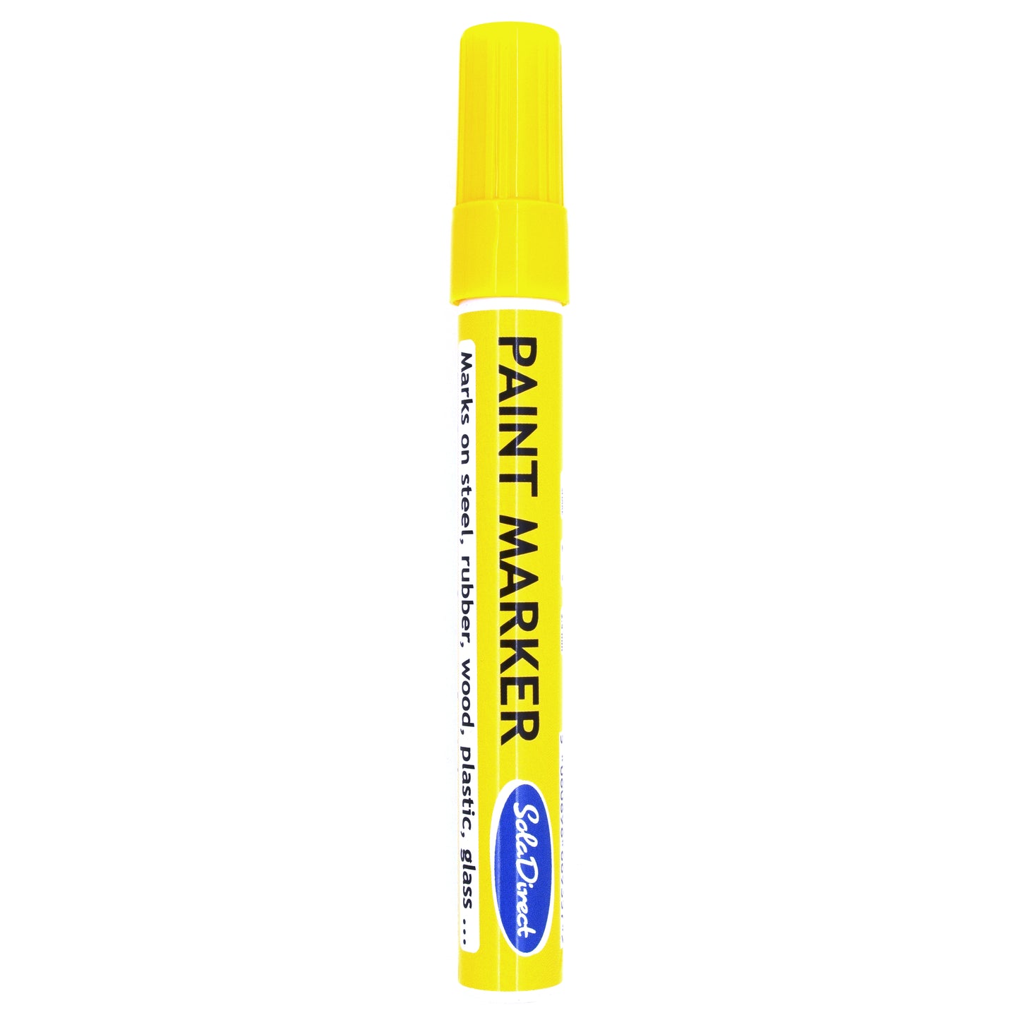 Oil-based Paint Marker Pen Permanent for Tyres Rubber Stone Leather Fabric Plastic Glass (Yellow)