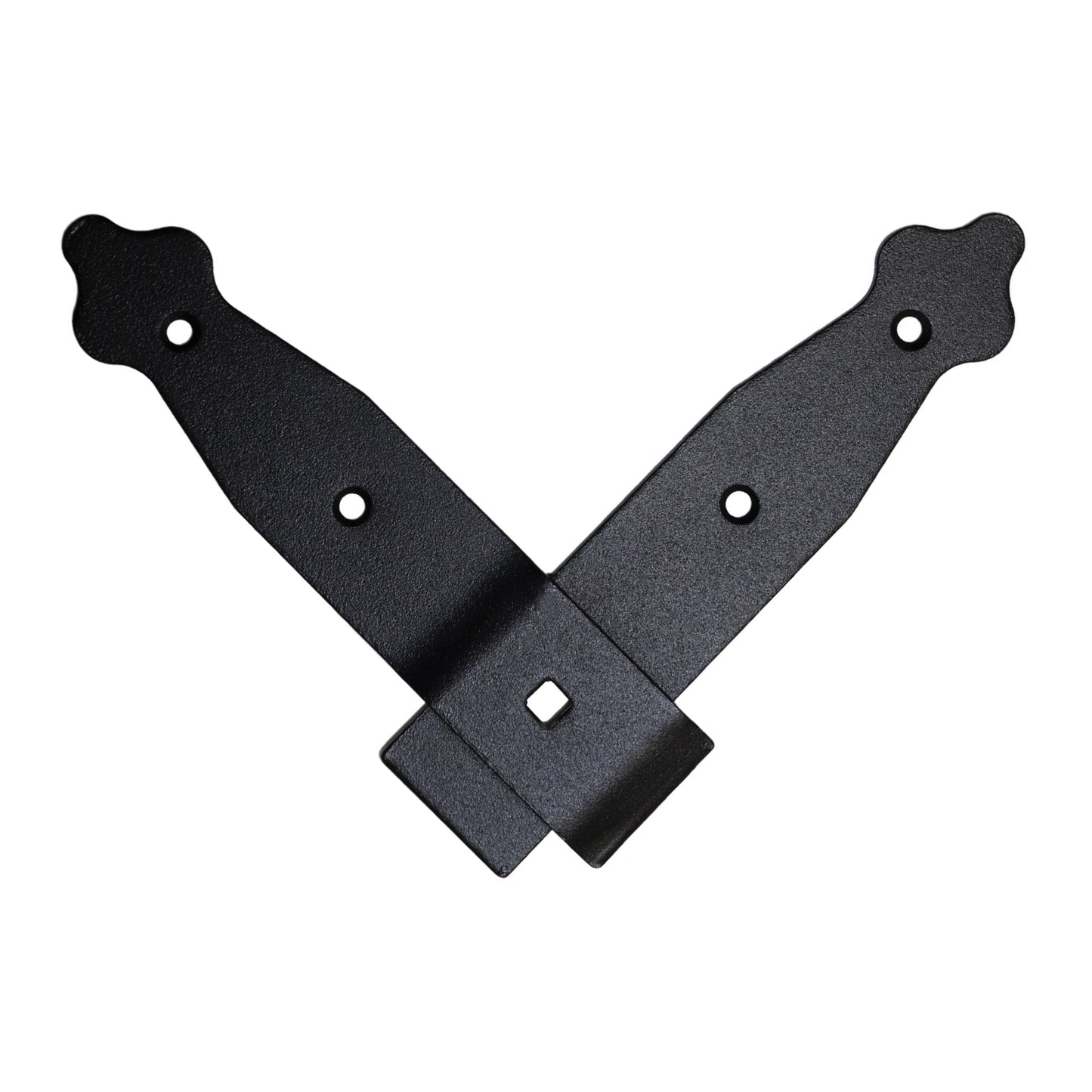 Pack of 1 x Flat Corner L Shape Plate, 150 x 150 mm Black Flat Right Angle Bracket, Decorative, Powder Coated Steel Repair Brace