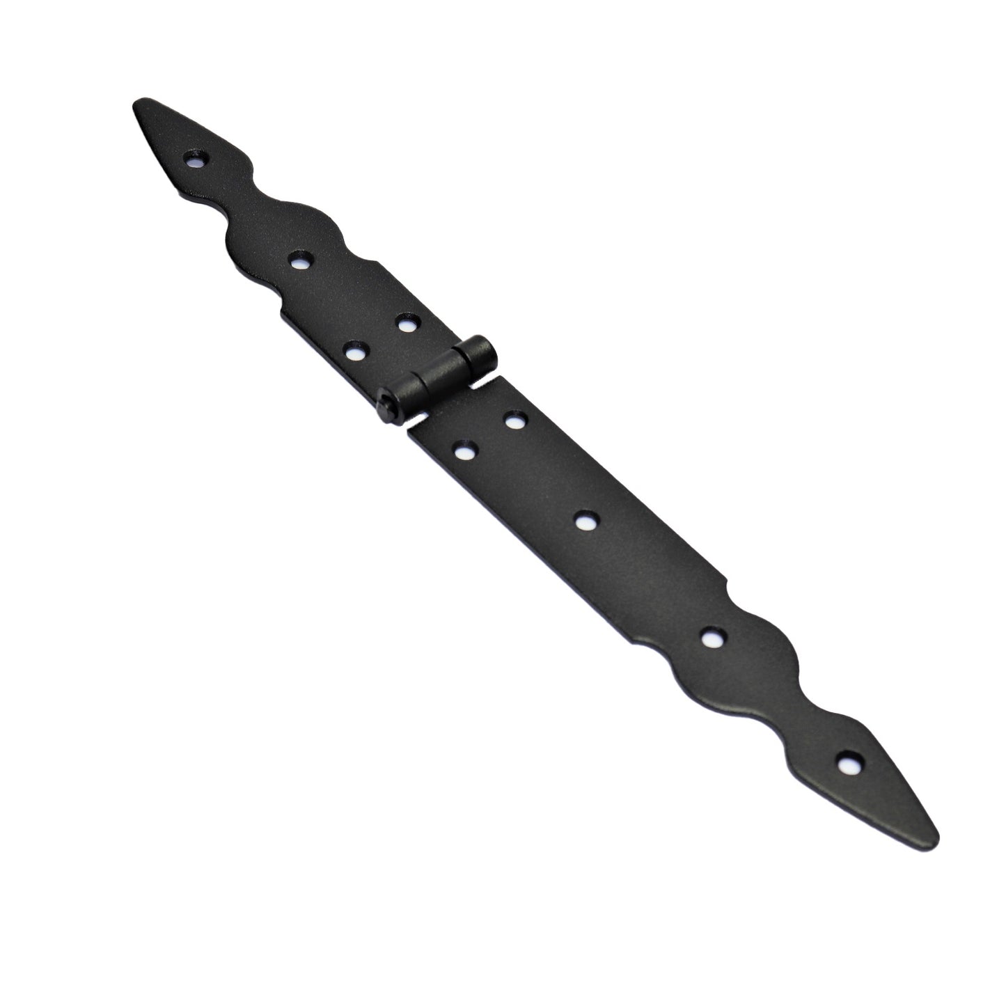 1 Pc x 150+200 mm Backflap Hinge Black, Retro Steel Back Flap Hinges, Weather Resistant, Rust Proof Powder Coating, Strap Hinges