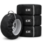 Wheel and Tyre Storage Bags 20-23 Inch - Set of 4 PP Covers with Labels and Carry Straps - Max 85cm - for Alloy and Steel Rims