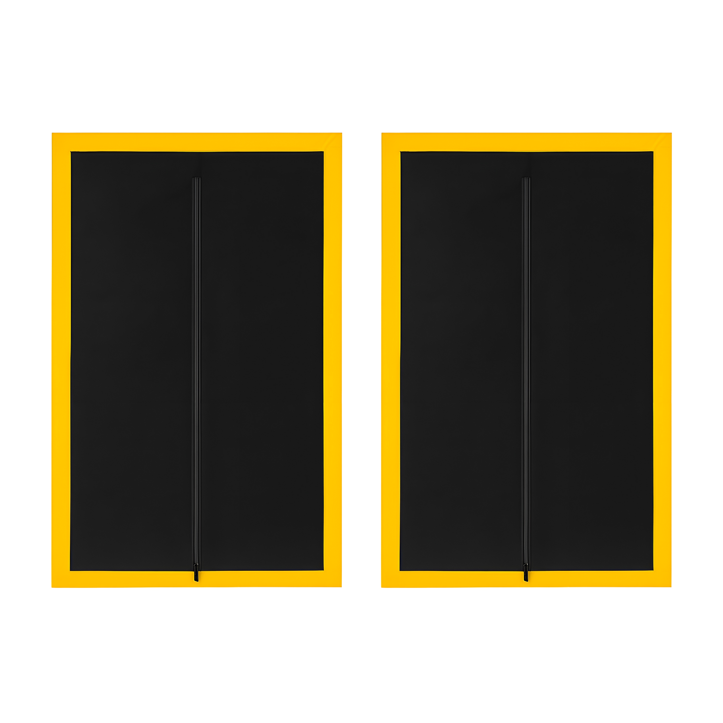 2 x Dust Door with Zip 110 x 220 cm - Dust-Barrier Doorway Curtain - Double-Sided Zip - Tape-Mount - Trim to Fit - Reusable Fabric