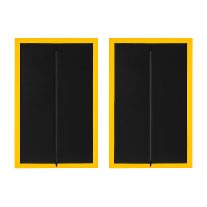 2 x Dust Door with Zip 110 x 220 cm - Dust-Barrier Doorway Curtain - Double-Sided Zip - Tape-Mount - Trim to Fit - Reusable Fabric