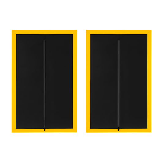 2 x Dust Door with Zip 110 x 220 cm - Dust-Barrier Doorway Curtain - Double-Sided Zip - Tape-Mount - Trim to Fit - Reusable Fabric