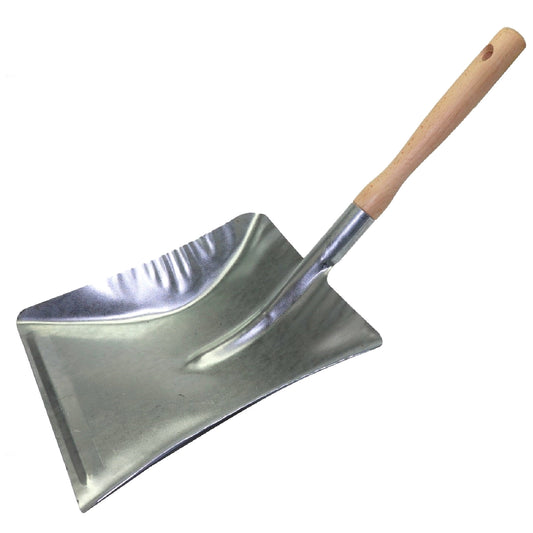 Universal Galvanized Dustpan / Coal Shovel with Handle - Heavy Duty, Rust-Resistant, Multipurpose Cleaning Tool