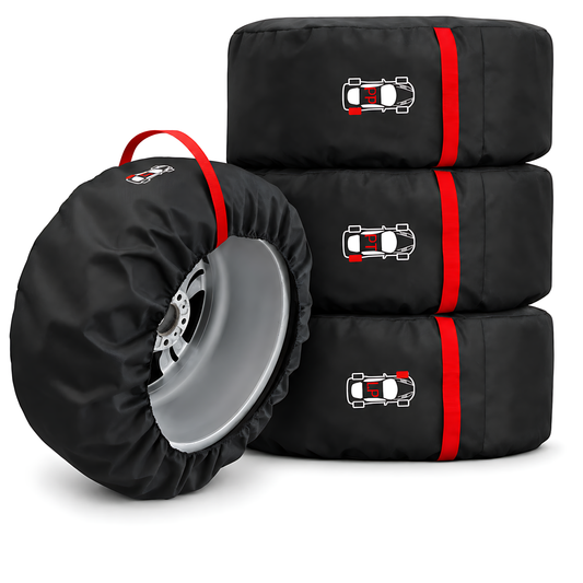 Wheel and Tyre Storage Bags 17-20 Inch - Set of 4 PP Covers with Labels and Carry Straps - Max 75cm - for Alloy and Steel Rims