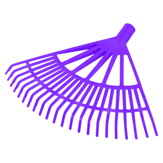 Garden Rake - 45cm / 22 Tine Wide Rake Head - Lightweight, Durable Leaf & Grass Rake - Quick Lawn Cleaning, Ideal for Garden, Lawn