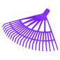 Garden Rake - 45cm / 22 Tine Wide Rake Head - Lightweight, Durable Leaf & Grass Rake - Quick Lawn Cleaning, Ideal for Garden, Lawn