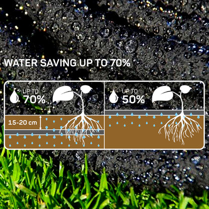 Soaker Hose, Porous Pipe, 30 m / 98.4 ft Long with Connectors, REACH Compliant, Water Saving up to 70%