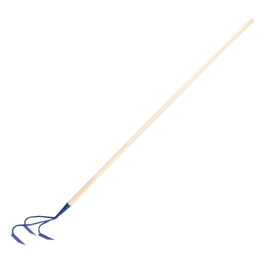 Cultivator, 3 Prong Hand Soil Scarifier Cultivator with Handle, Digging Hoe, Gardening and Farming Tool