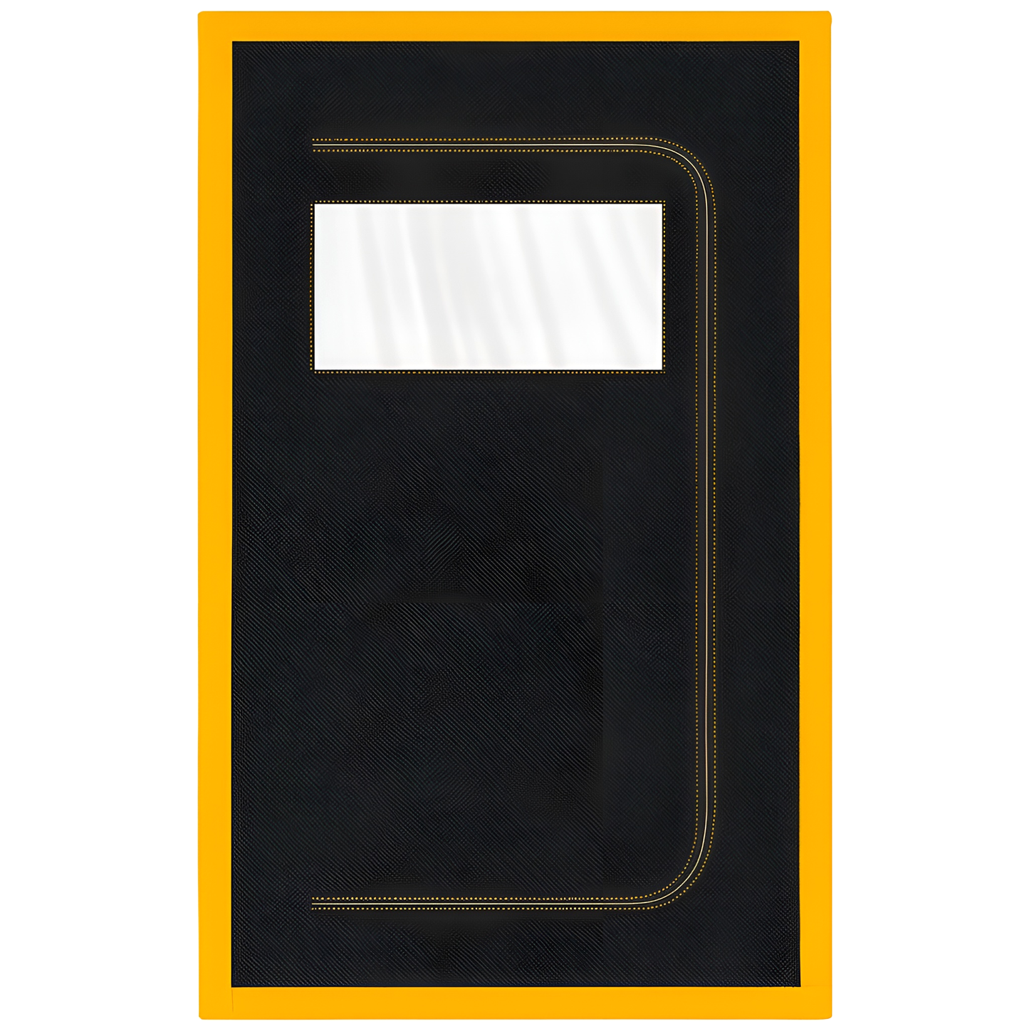 Dust Door with Window & Zip 110 x 220 cm - Dust-Barrier Doorway Curtain - Two-Way C-Path Zip - Viewing Panel - Tape-Mount