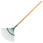 Garden Rake - 42 cm / 18 Tine Wide Rake with 120cm Long Handle - Lightweight & Durable - Leaf & Grass Rake for Quick Lawn Cleaning