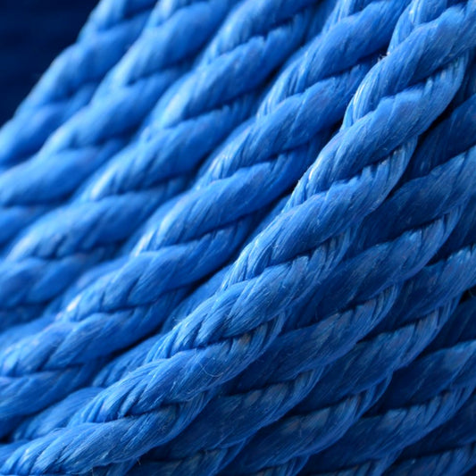 1 m / 3.2 ft x 8 mm Blue Polypropylene Rope - Strong Weatherproof Cord for Marine, Garden, Camping, DIY, Barrier, Mooring Use