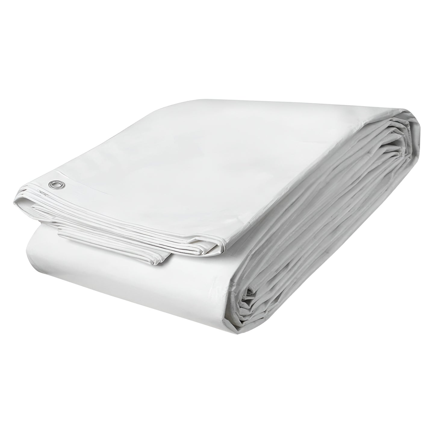 4 x 5 m Tarpaulin Cover - White 90GSM - Waterproof, Frost-Resistant, UV Protection, Multipurpose, Groundsheet