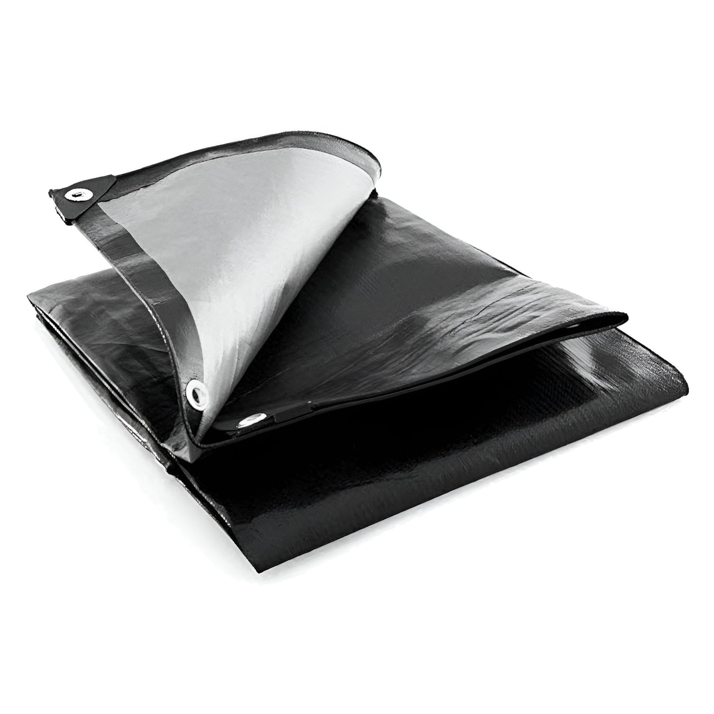 2 x 3 m Heavy-Duty Tarpaulin Cover - Black 235GSM - Waterproof, Frost-Resistant, UV Protection, Multipurpose, Groundsheet