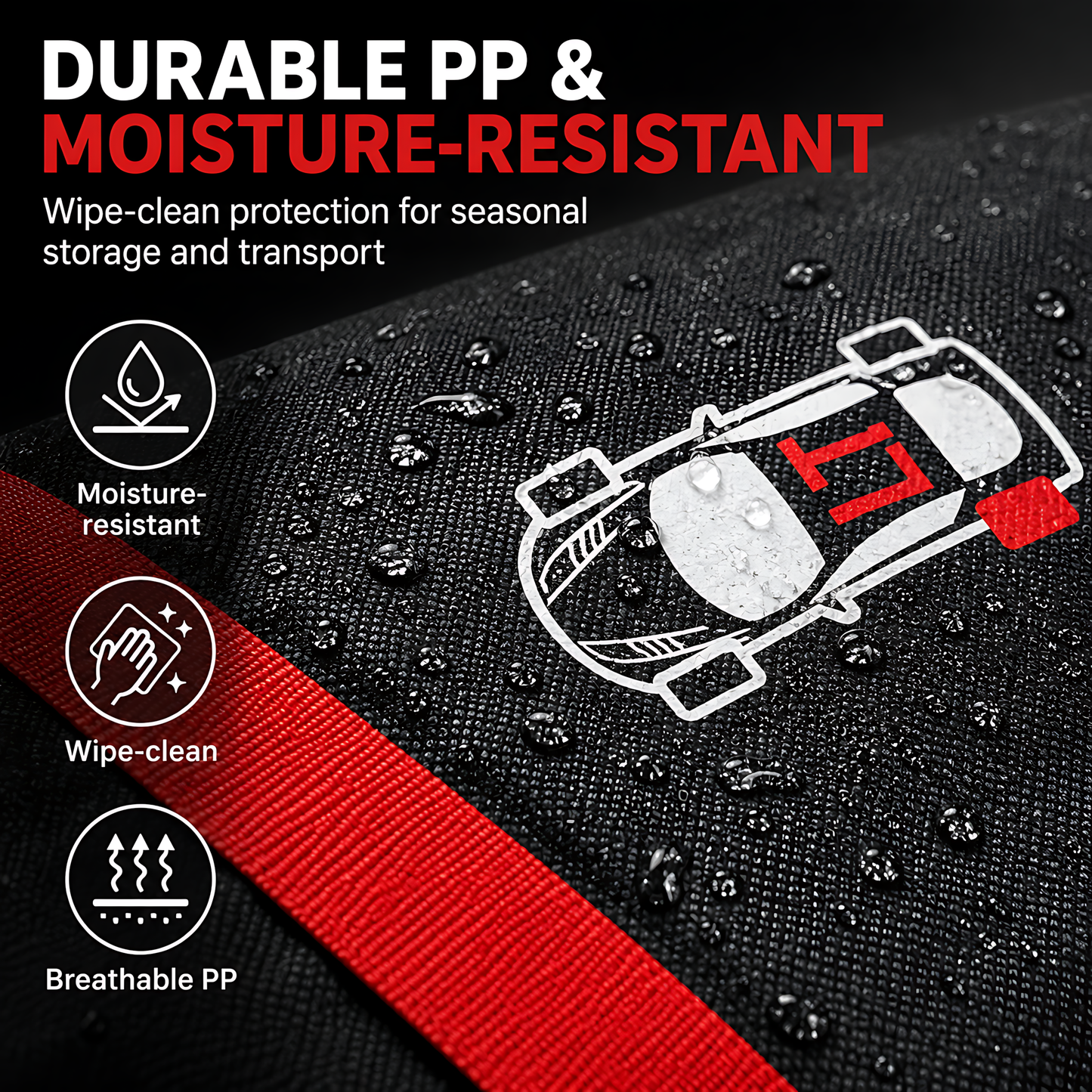 Wheel and Tyre Storage Bags 17-20 Inch - Set of 4 PP Covers with Labels and Carry Straps - Max 75cm - for Alloy and Steel Rims