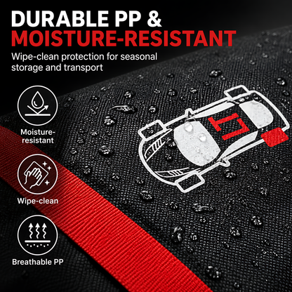 Wheel and Tyre Storage Bags 17-20 Inch - Set of 4 PP Covers with Labels and Carry Straps - Max 75cm - for Alloy and Steel Rims