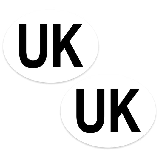 2 x UK Badge for Cars - New 2021 Road Legal Regulation for Driving in France, Europe and EU Countries - Self-Adhesive