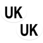 2 x UK Badge for Cars - New 2021 Road Legal Regulation for Driving in France, Europe and EU Countries - Self-Adhesive