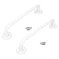 2 x Bathroom Grab Bar for Elderly, Disabled, Seniors - 300 mm White Safety Handrail & Fixings - Powder Coated Steel Support Handle