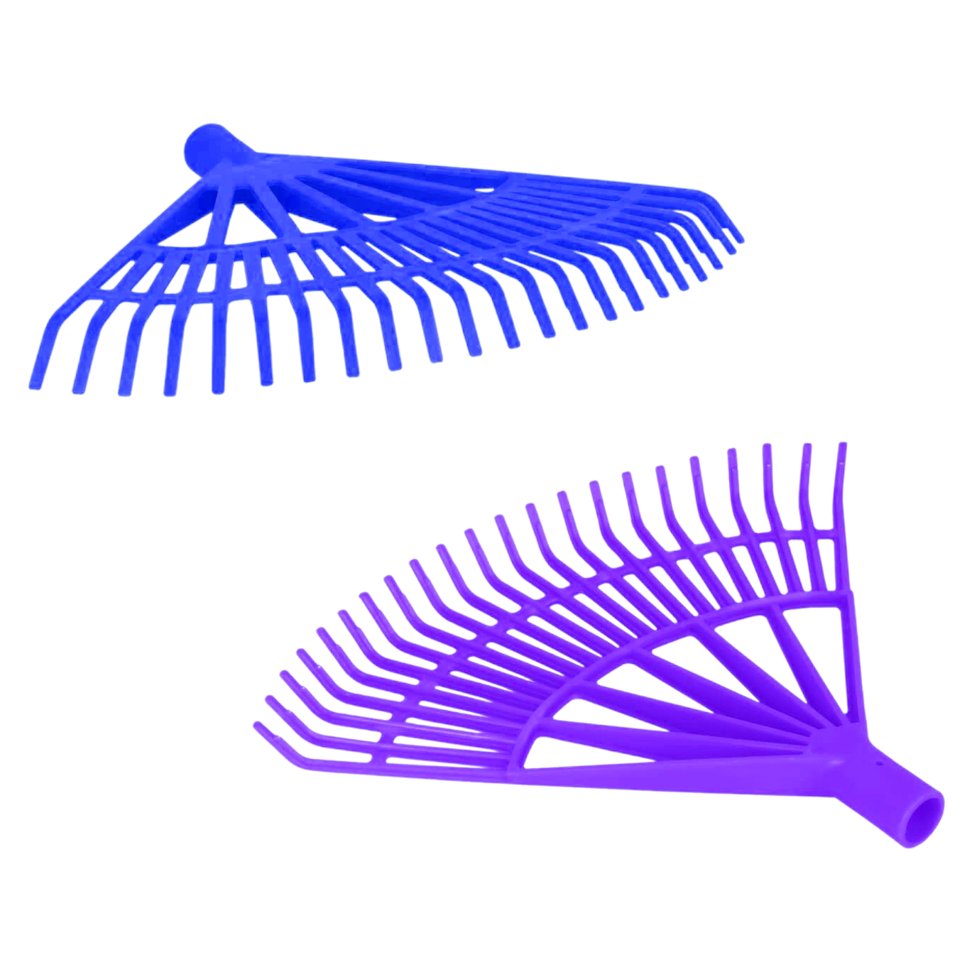 Garden Rake - 45cm / 22 Tine Wide Rake Head - Lightweight, Durable Leaf & Grass Rake - Quick Lawn Cleaning, Ideal for Garden, Lawn