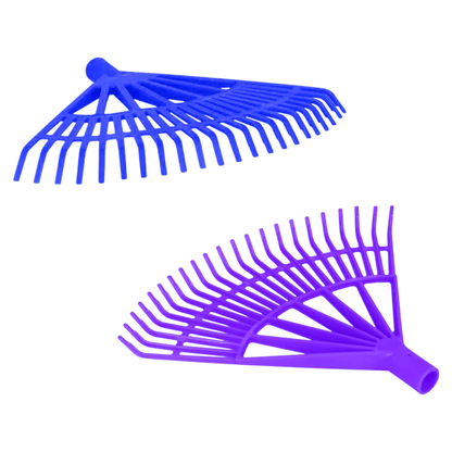 Garden Rake - 45cm / 22 Tine Wide Rake Head - Lightweight, Durable Leaf & Grass Rake - Quick Lawn Cleaning, Ideal for Garden, Lawn