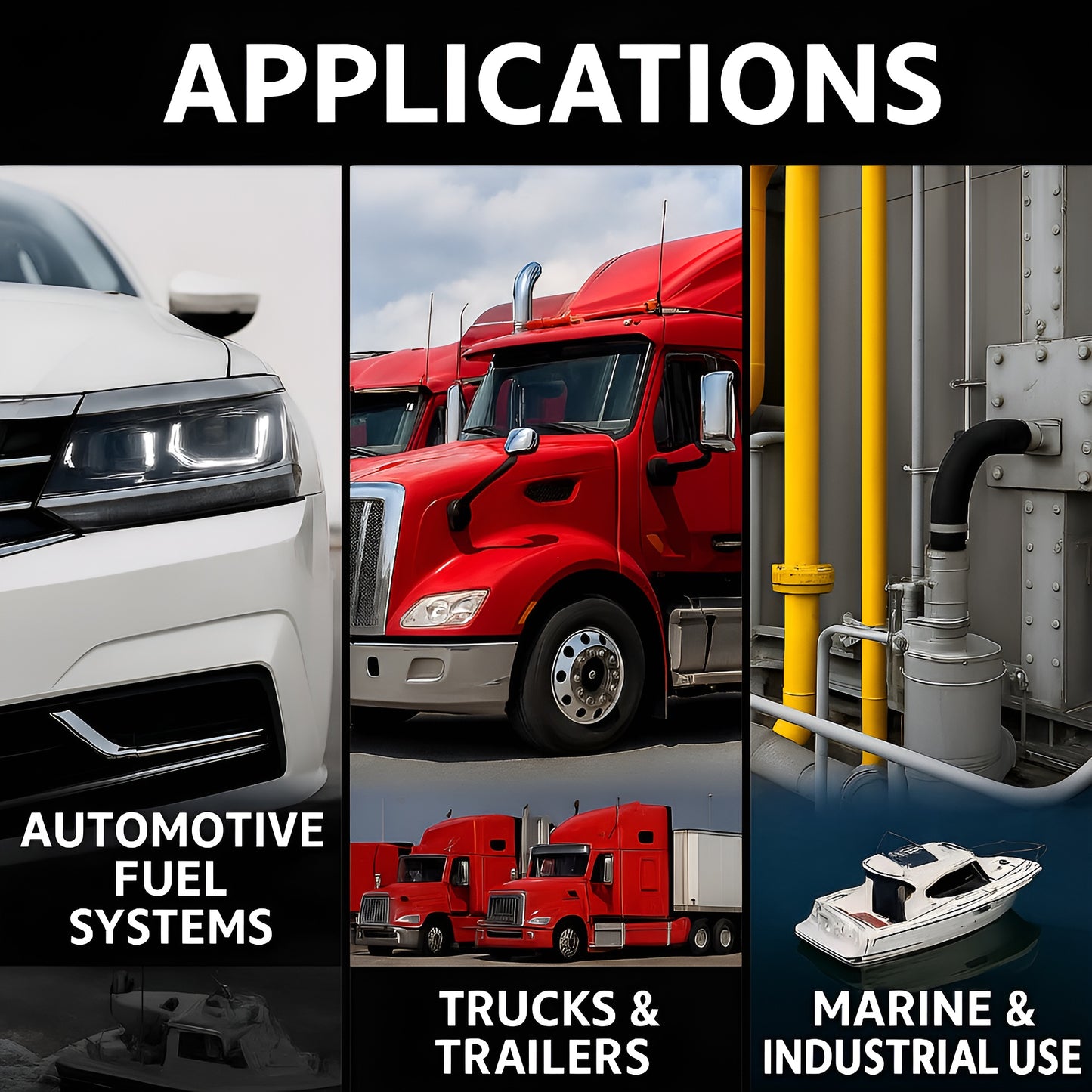 Fuel and Oil Hose 7.0 mm x 3 m SAE J30 R6 - Flexible Nitrile Rubber Petrol Diesel Oil and Water Pipe - Reinforced Fuel Line