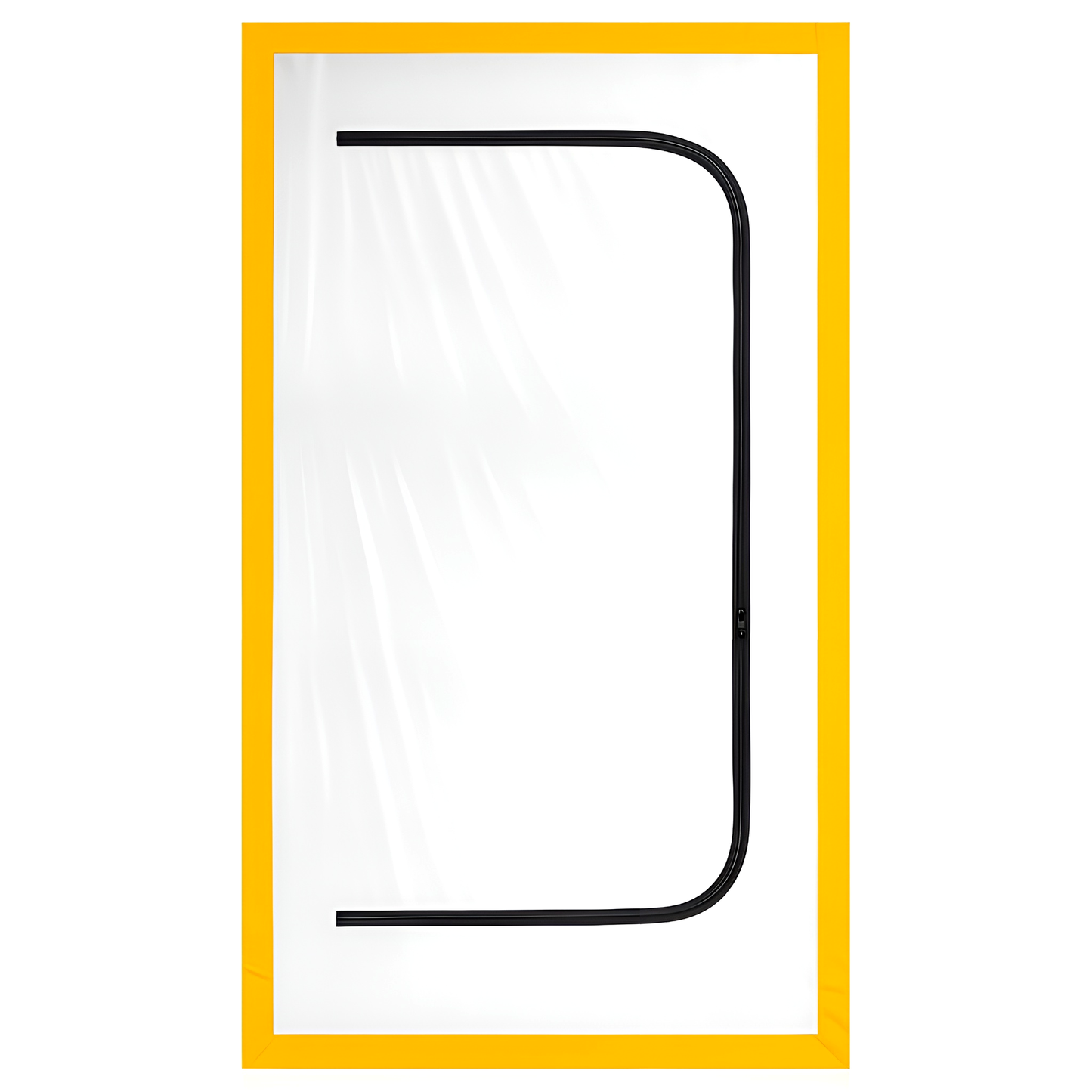 Dust Door with Zip 110 x 220 cm - Renovation Dust-Barrier Curtain for Doorways - Double-Sided Zipper - Tape Mount - Trim to Fit