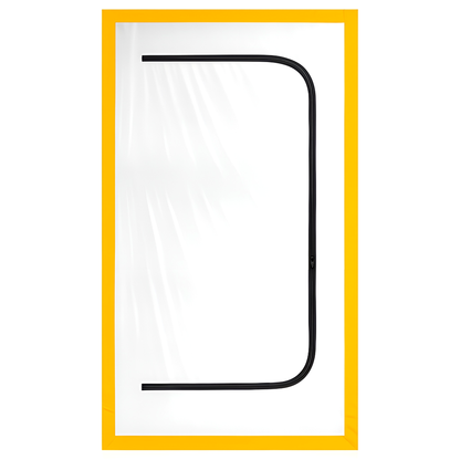 Dust Door with Zip 110 x 220 cm - Renovation Dust-Barrier Curtain for Doorways - Double-Sided Zipper - Tape Mount - Trim to Fit