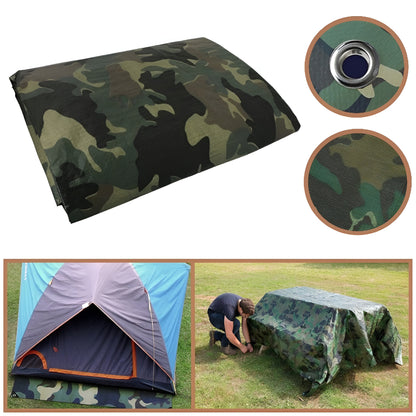 4 x 4 m Tarpaulin Cover - Camo 85GSM - Waterproof, Frost-Resistant, UV Protection, Multipurpose, Groundsheet