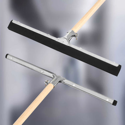 24 Inch Floor Squeegee Wet Floor Wiper Rubber Squeegee with 120cm Handle Indoor Outdoor Floor Cleaner
