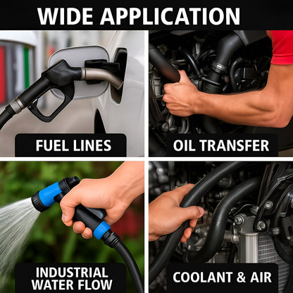 Fuel and Oil Hose 6.0 mm x 1 m SAE J30 R6 - Flexible Nitrile Rubber Petrol Diesel Oil and Water Pipe - Reinforced Fuel Line