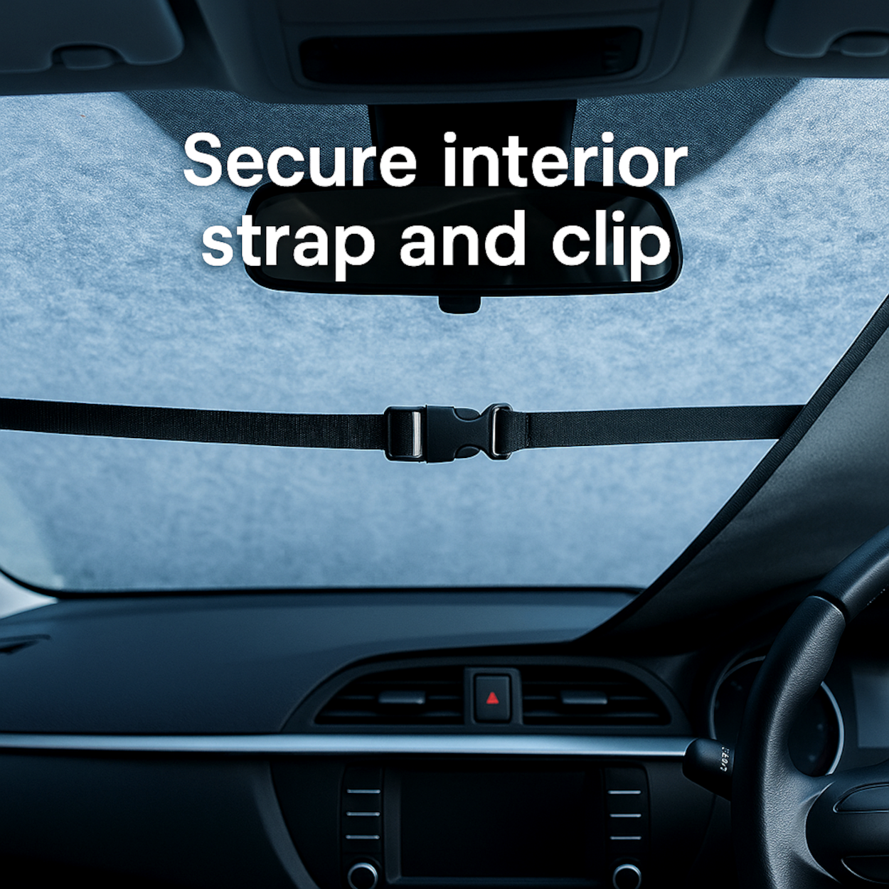 Car Windscreen Frost Cover 157 x 88 cm - Waterproof Winter Screen Guard Protector - Stops Ice & Snow, UV Sun Shade - Universal Fit