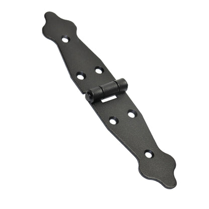 1 Pc x 100+100 mm Backflap Hinge Black, Steel Back Flap Hinges, Weather Resistant, Rust Proof Powder Coating, Strap Hinges